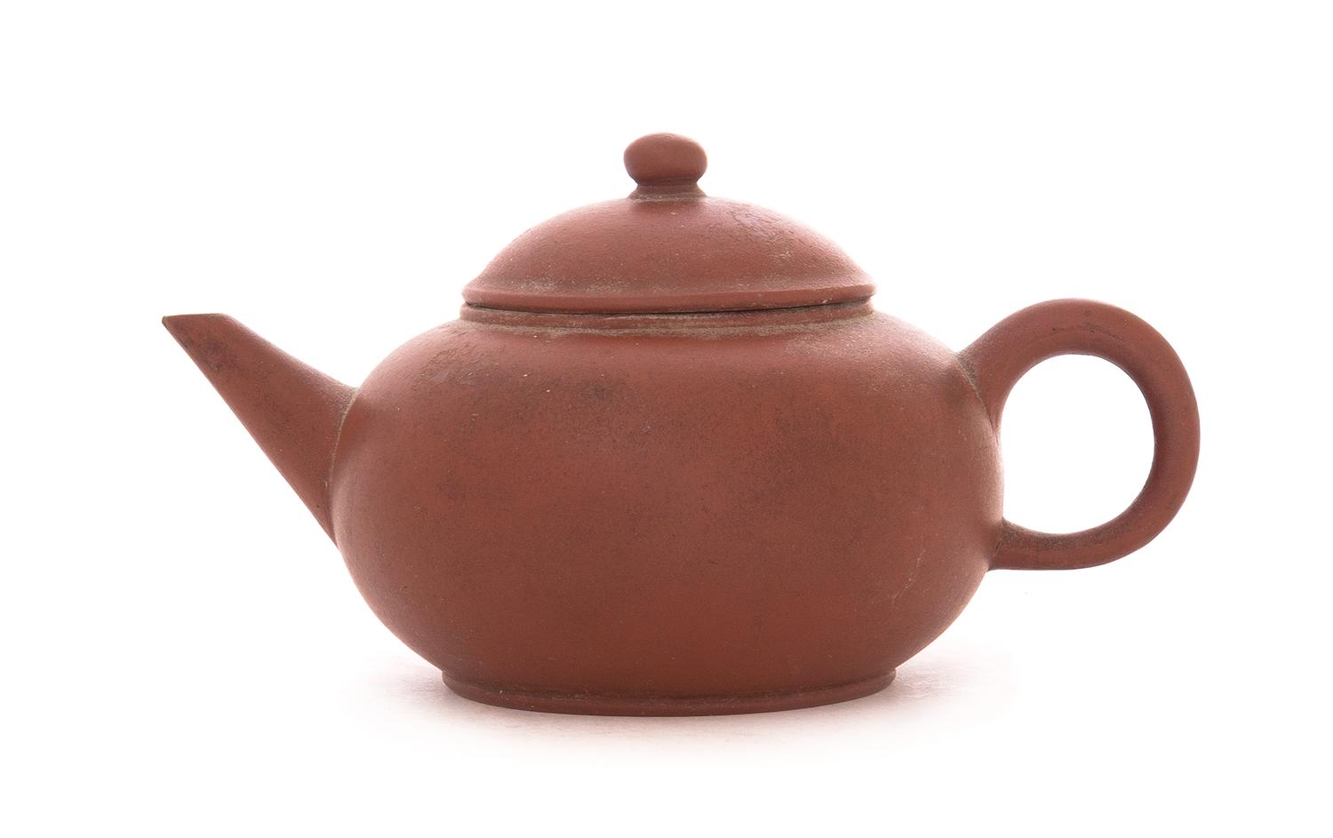 A Yixing Pottery Teapot Height 3 inches. — LATE 19TH CENTURY