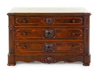 A Rococo Revival Rosewood Chest of Drawers