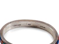 Sterling Silver Cobblestone Inlay Cuff Bracelets