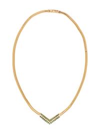 BALESTRA, YELLOW GOLD, EMERALD, AND DIAMOND NECKLACE