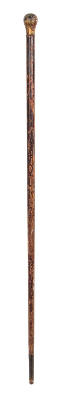 An American Painted Walking Stick Length 35 1/2 inches.
