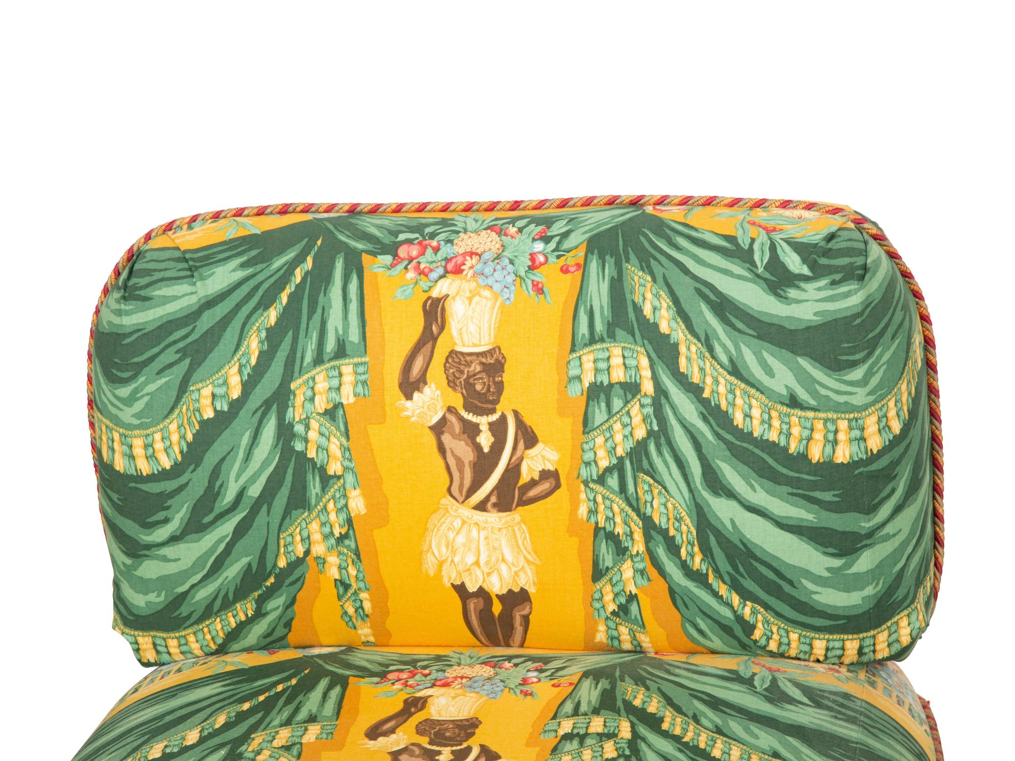 A Pair of Custom-Upholstered Slipper Chairs