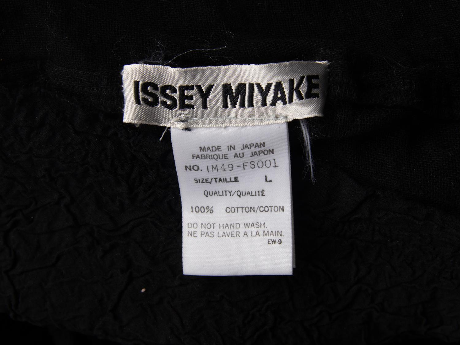 Issey Miyake Black One-Shoulder Gown