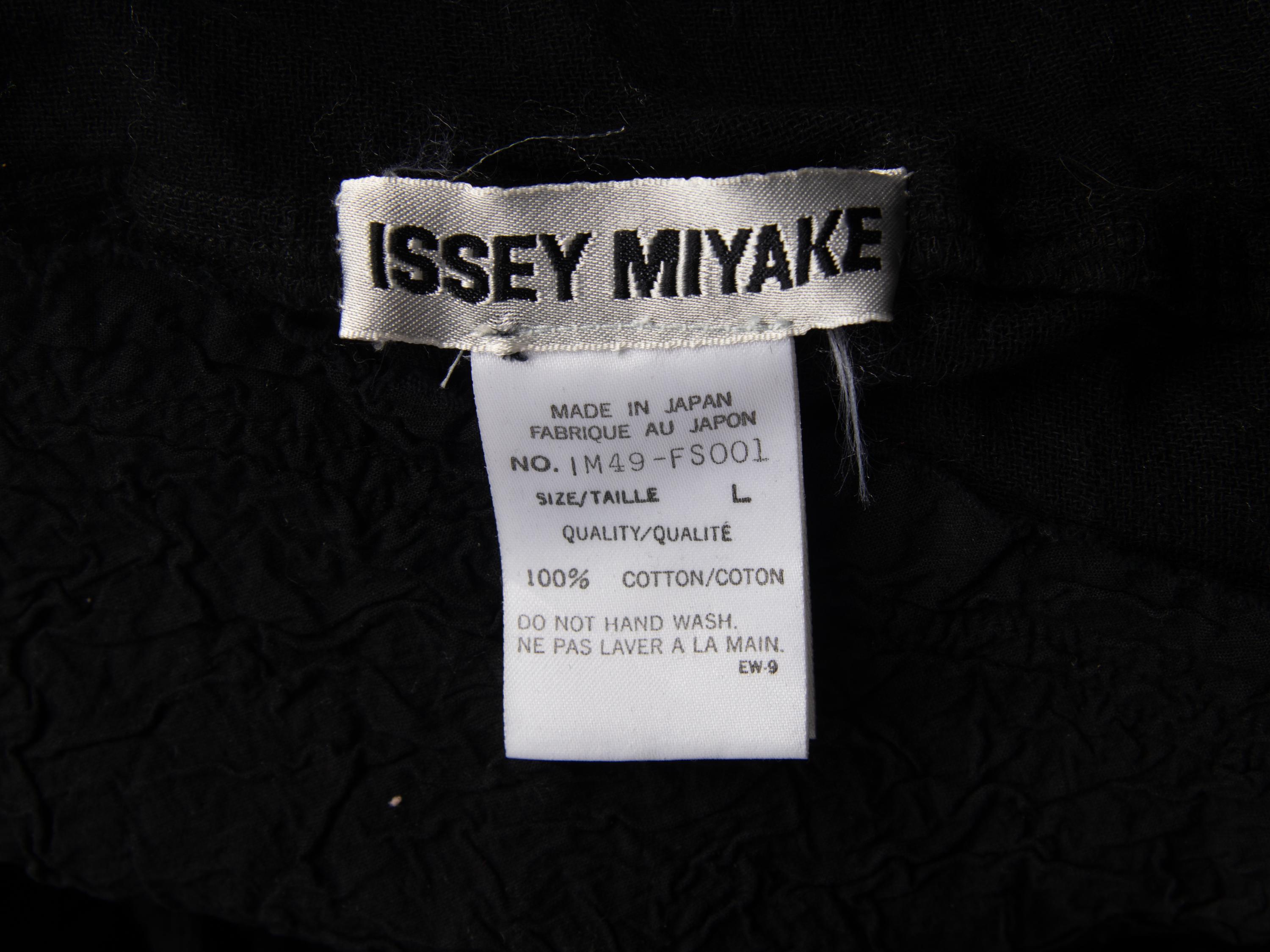 Issey Miyake Black One-Shoulder Gown