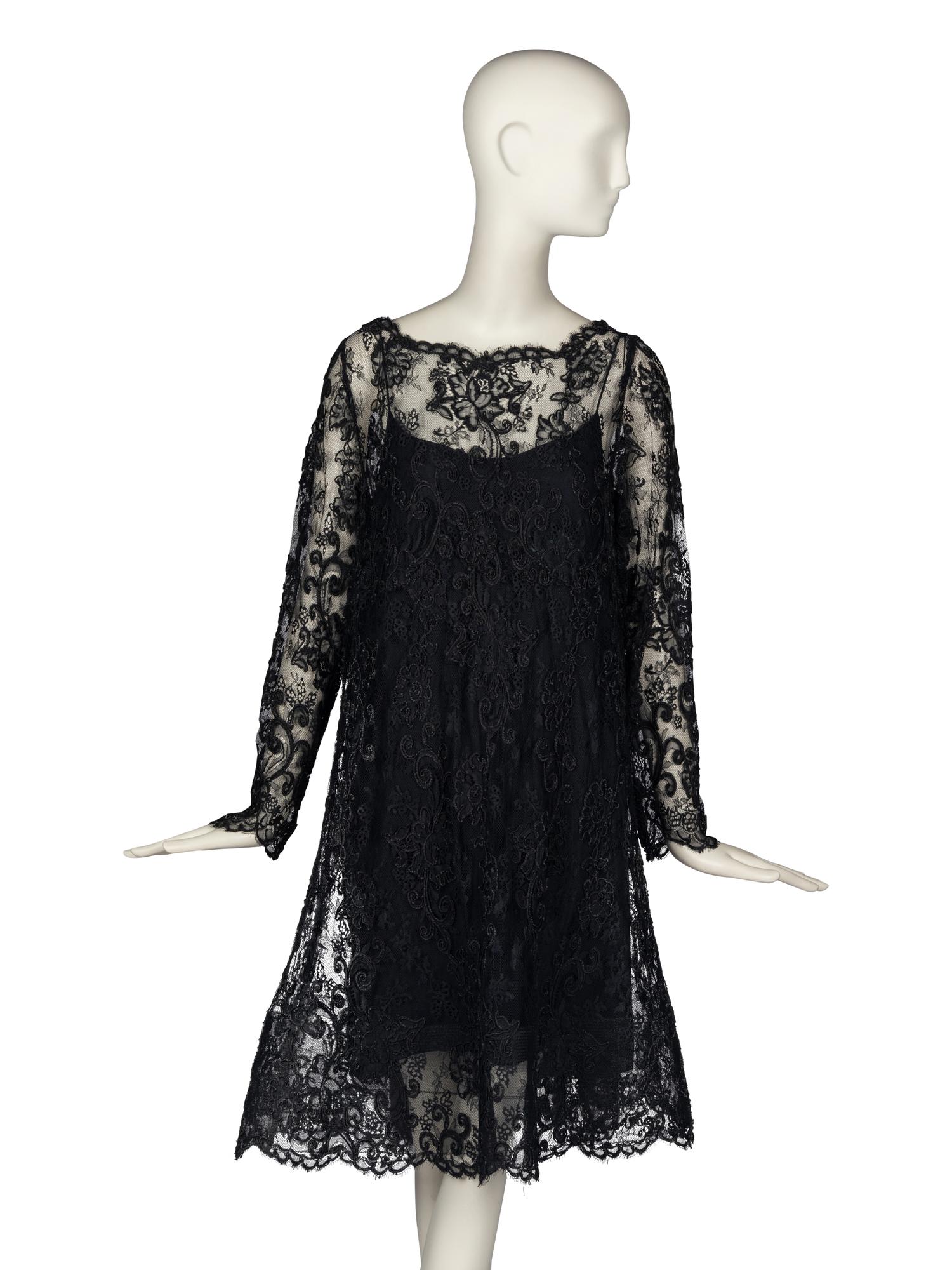 Geoffrey Beene Lace Cocktail Dress and Shawl