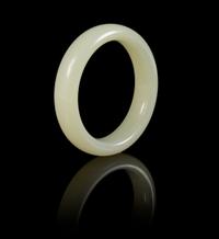 A White Jade Bangle Diameter 3 1/4 inches.