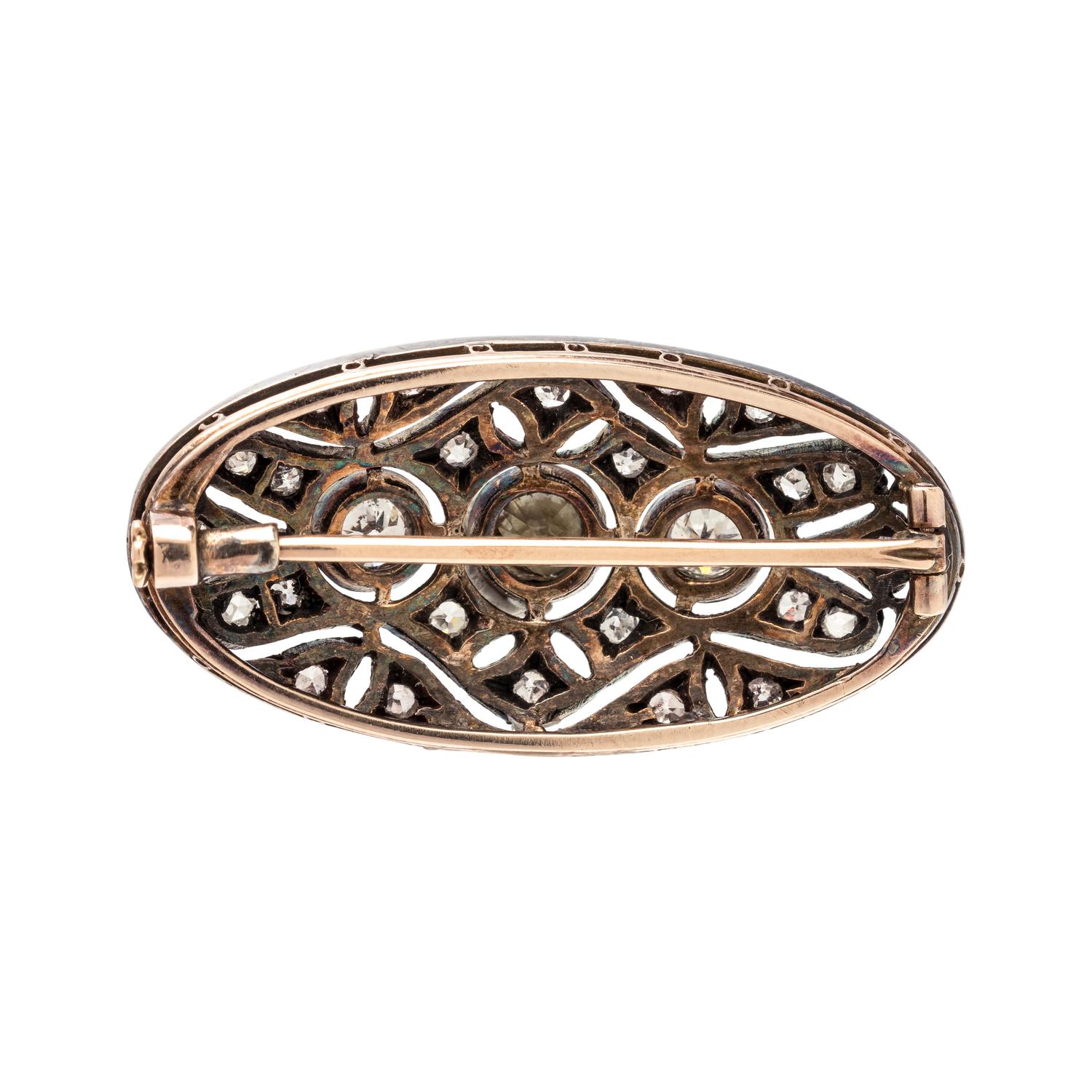 ANTIQUE, DIAMOND BROOCH