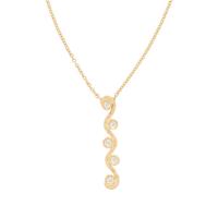 HAMMERED YELLOW GOLD AND DIAMOND DEMI PARURE