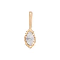 YELLOW GOLD AND ROCK CRYSTAL PENDANT