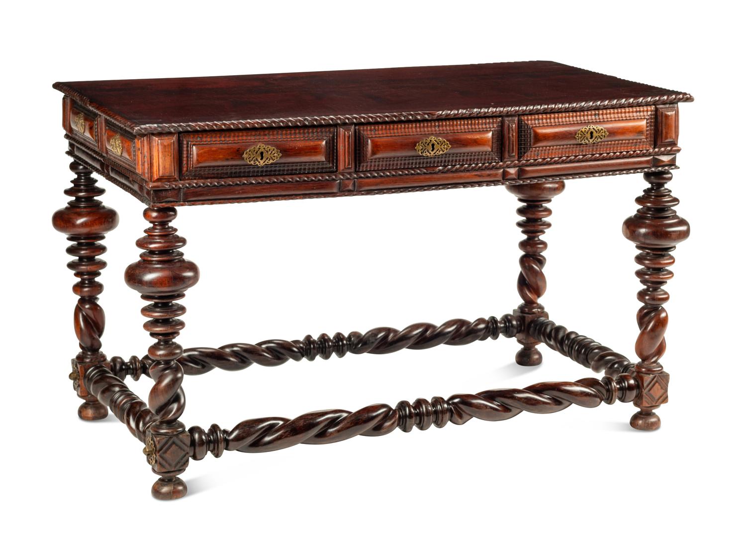 A Portuguese Walnut Library Table