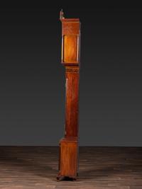 A Rare Federal Inlaid and Pierce-Carved Mahogany Tall Case Clock