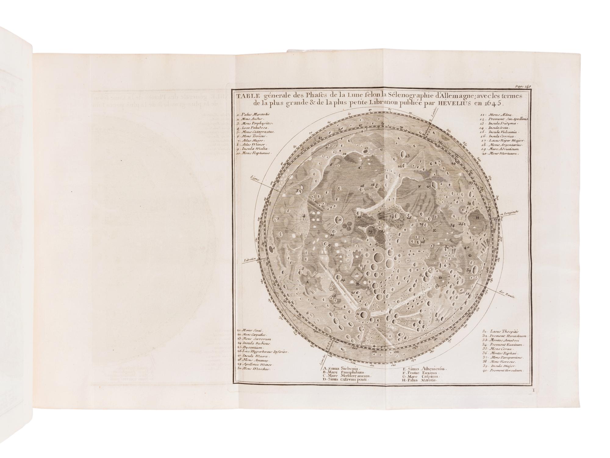LE MONNIER, Pierre Charles (1715-1799). Institutions Astronomiques, ou Lecons Elementaires d'Astronomie, pour servir d'Introduction a la Physique Celeste and a la Science des Longitudes. Paris: Chez Hippolyte-Louis Guerin & Jacques Guerin, 1746.