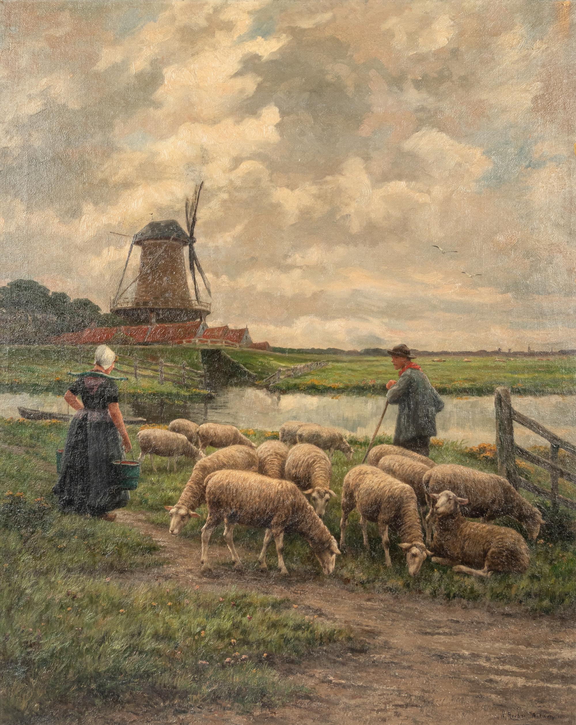 Pastoral Landscape with Windmill