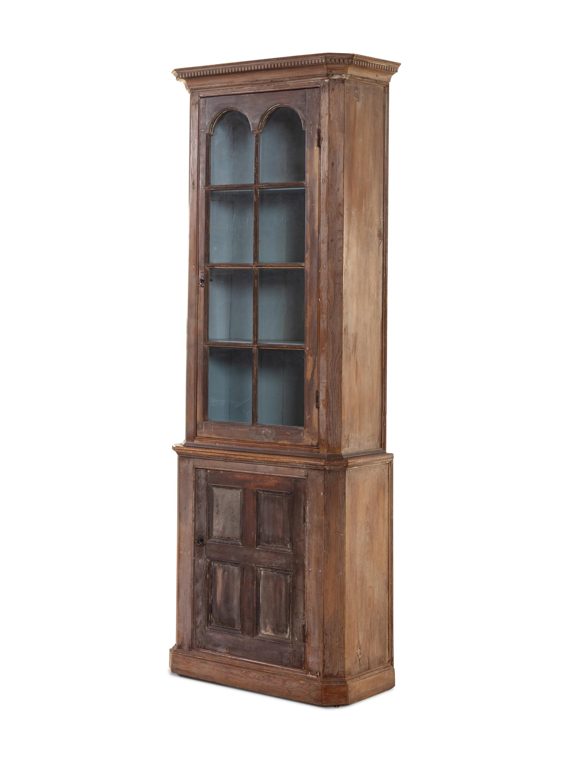 A Pair of Continental Limed Wood Cabinets