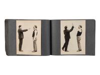 [EARLY PHOTOGRAPHY]. Album containing 72 photographs of self-defense maneuvers. Ca 1895.