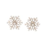DIAMOND SNOWFLAKE CLIP EARRINGS