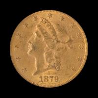 A United States 1879 Liberty Head $20 Gold Coin