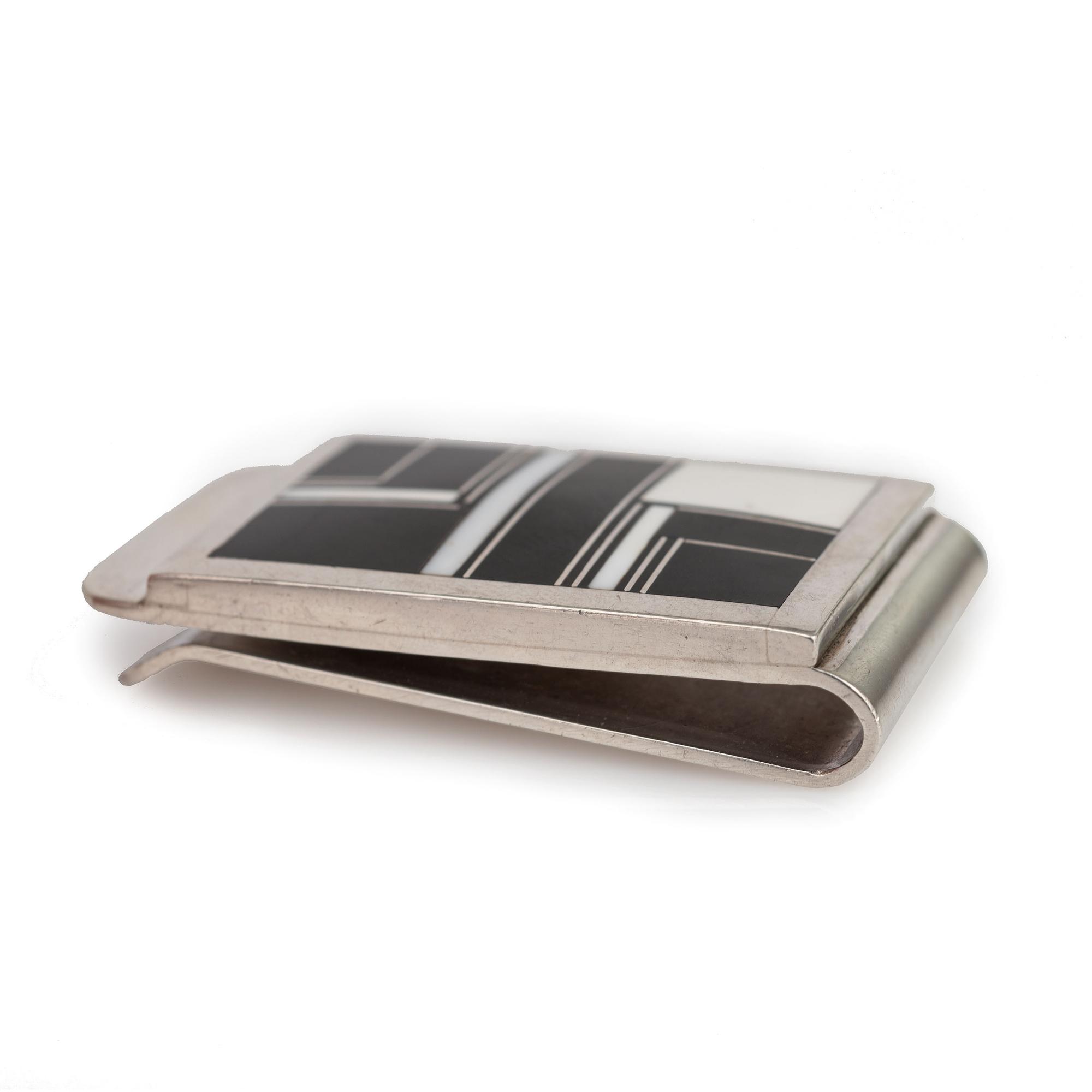 Sterling Silver and Mosaic Inlay Money Clip