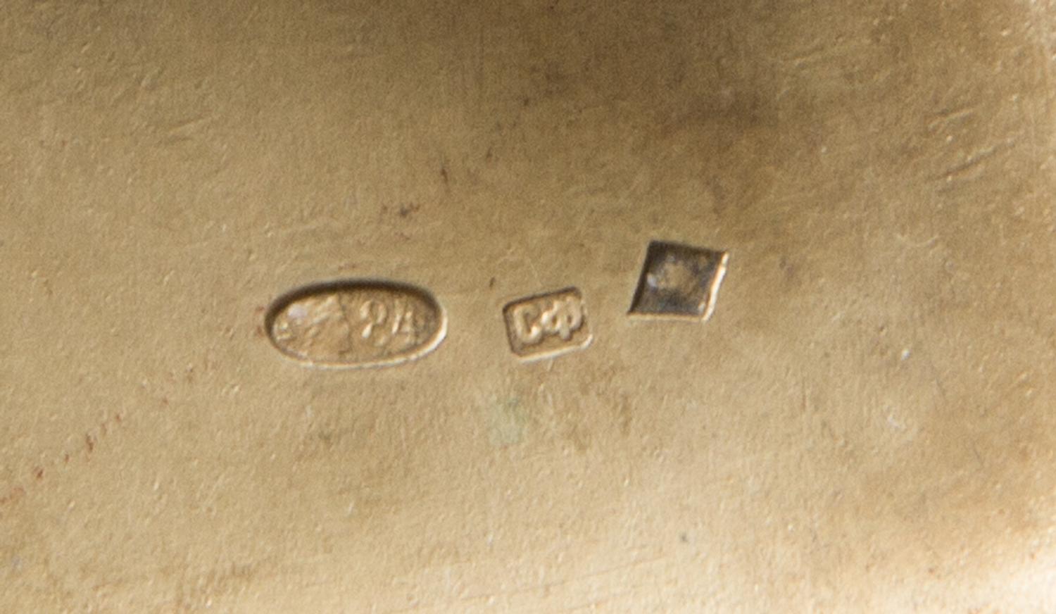 A Russian Silver Cigarette Case, Marker's mark Cyrillic CF, Moscow, the case with raised decoration of a draped woman with a quiver of