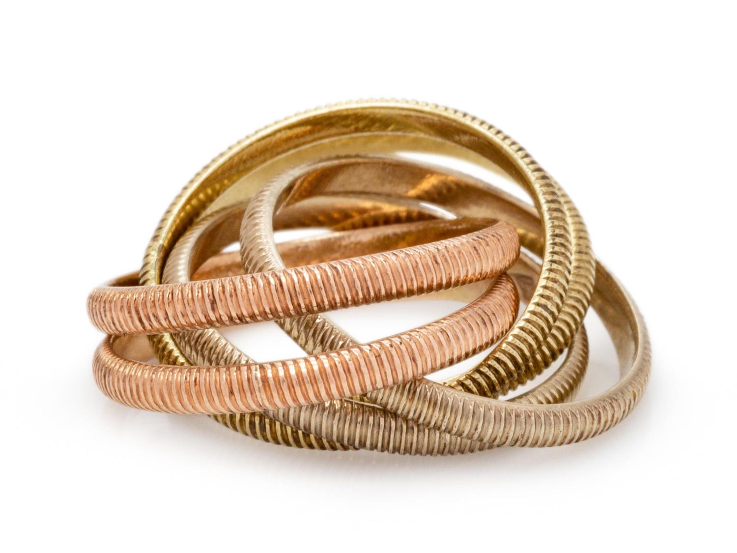 TRICOLOR GOLD ROLLING RING