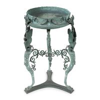 An Italian Green Patinated Bronze Tripod Athénienne