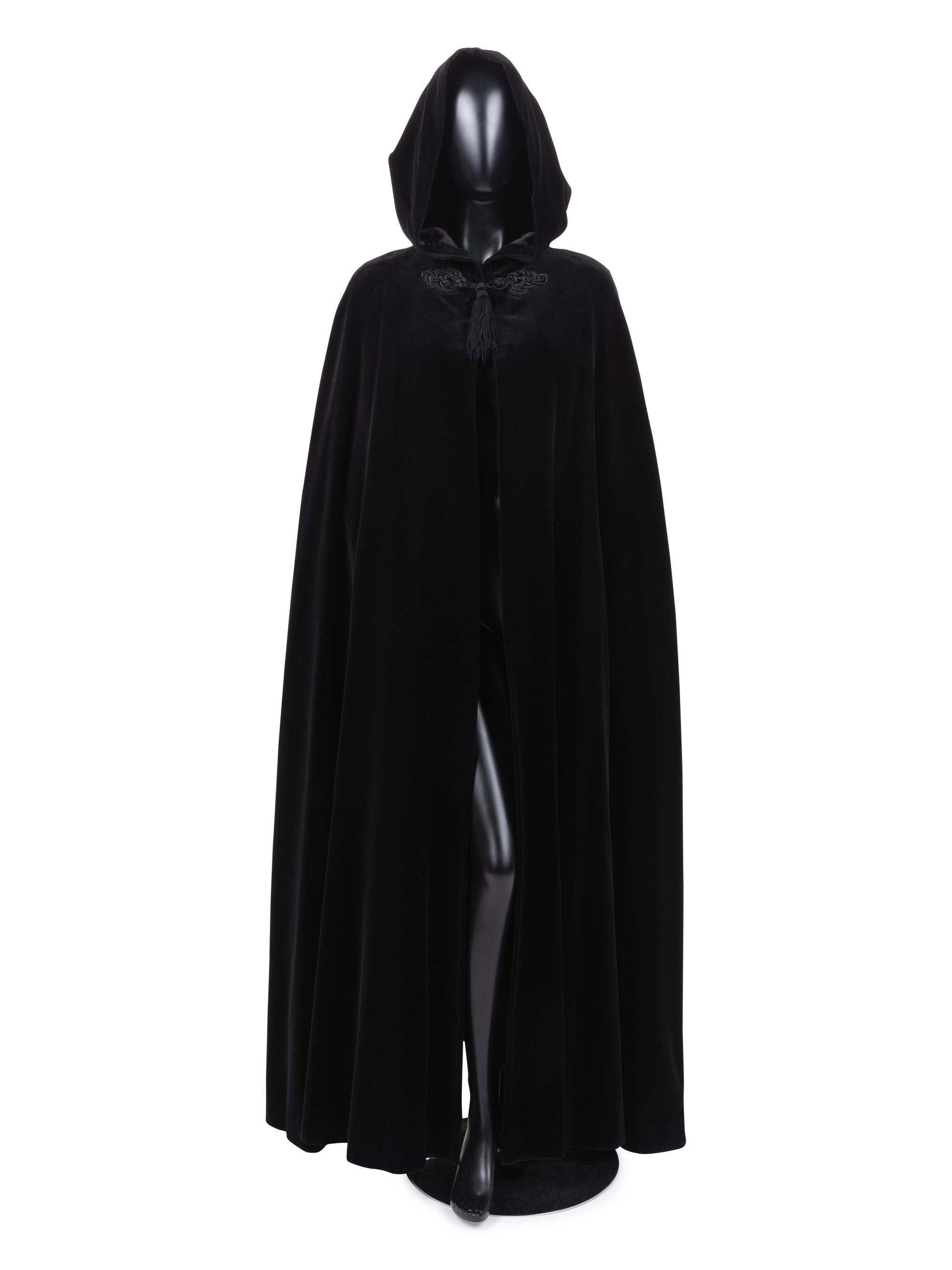 Saint Laurent Rive Gauche Hooded Velvet Cape, 1970s