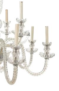 A George III Style Cut Glass Nine-Light Chandelier