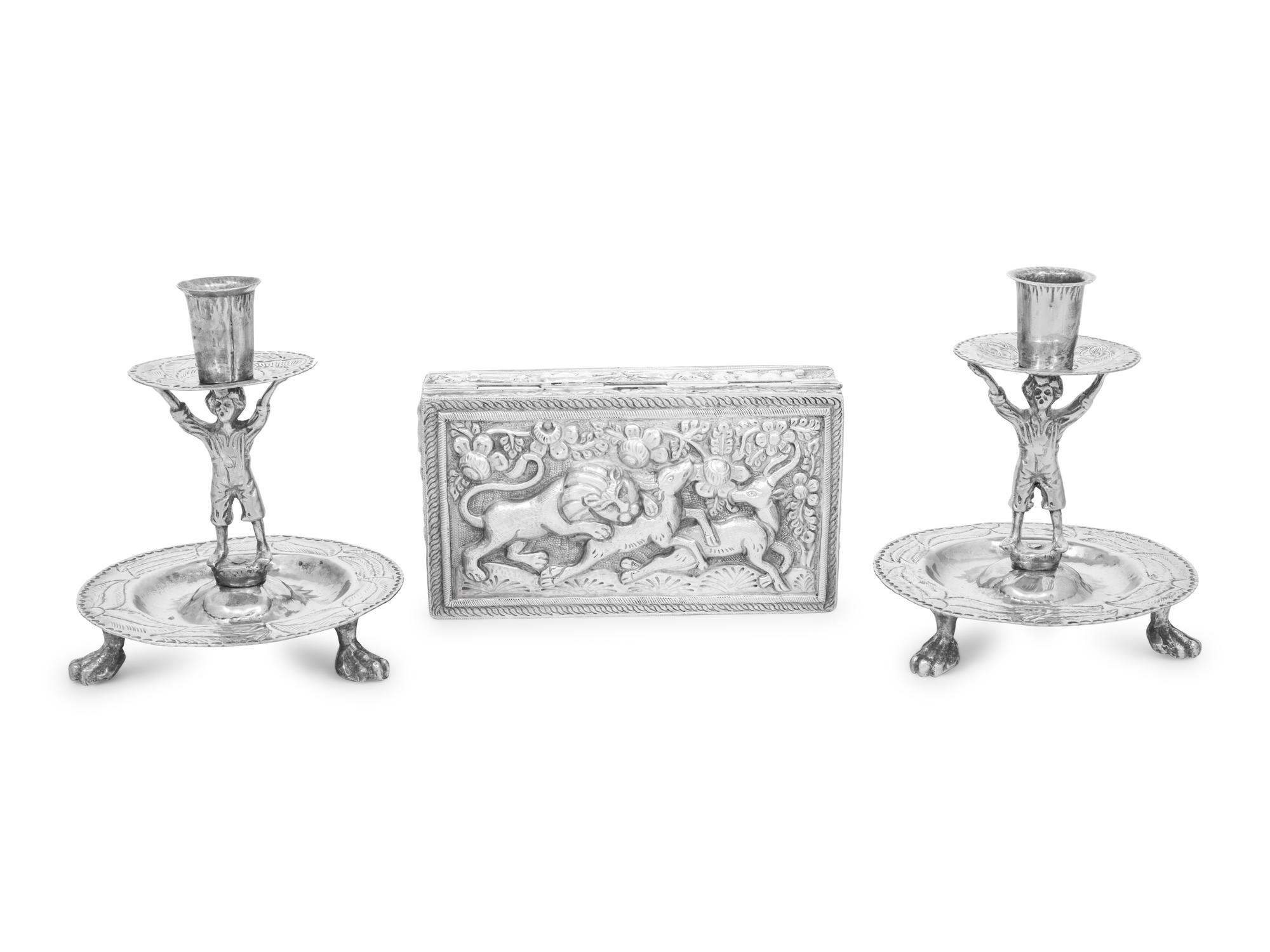A Southeast Asian Silver Cigarette Box