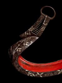 Two Pairs of Japanese Silver Inlaid Iron Stirrups, Abumi