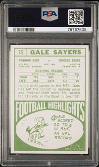 A Group of 1960s Dick Butkus and Gale Sayers PSA Graded Football Cards,