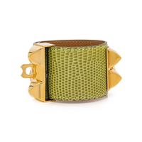 Hermès, Collier de Chien Bracelet in Light Green Lizard