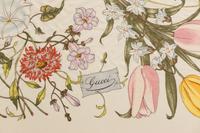 Two Framed Gucci Silk Scarves