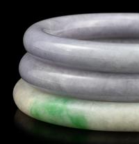 Three Chinese Jadeite Bangles