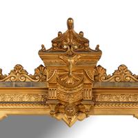 A Napoleon III Giltwood Overmantel Mirror