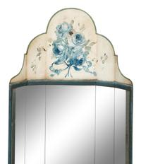 A Pair of Painted Tole and Mirror Wall Sconces