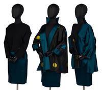 Geoffrey Beene Silk Ensemble with Reversible Coat