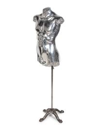 A Silvered Male Mannequin Form