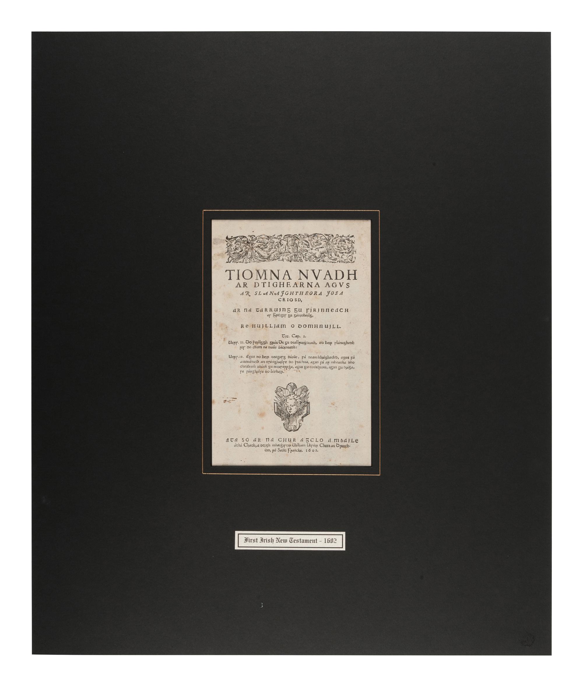 [BIBLE LEAVES - IRELAND, SCOTLAND, AND WALES]. A group of 4 Insular Bible leaves, comprising: