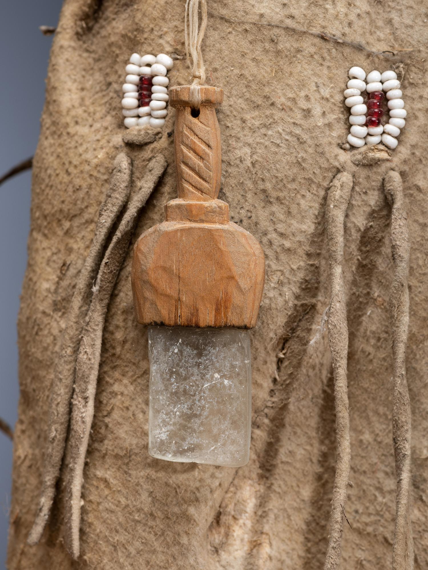 Hidatsa Doll, with Beaded and Quilled Dress