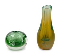 Two Paperweight Vases