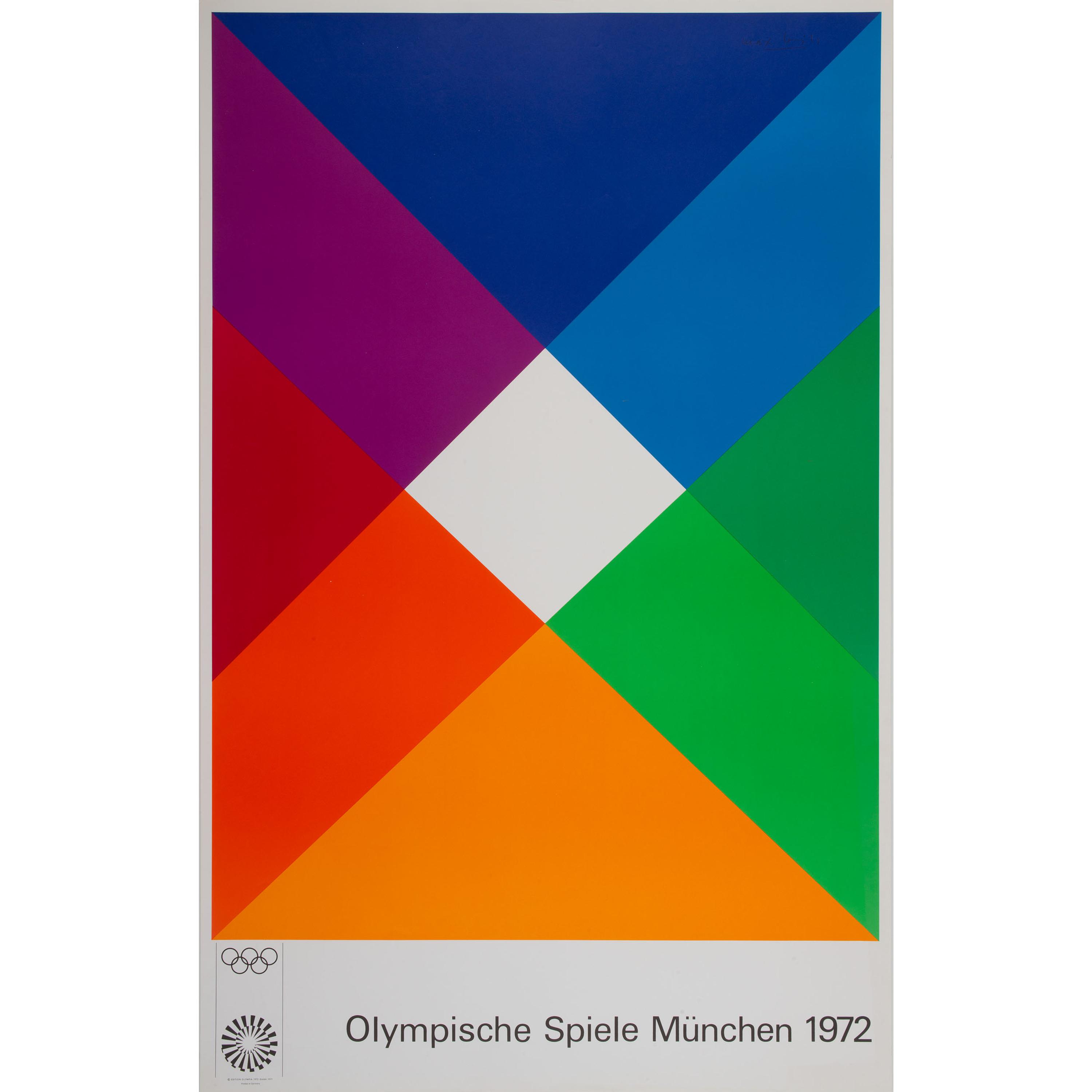 A Max Bill Poster for Olympische Spiele Munchen, 1972