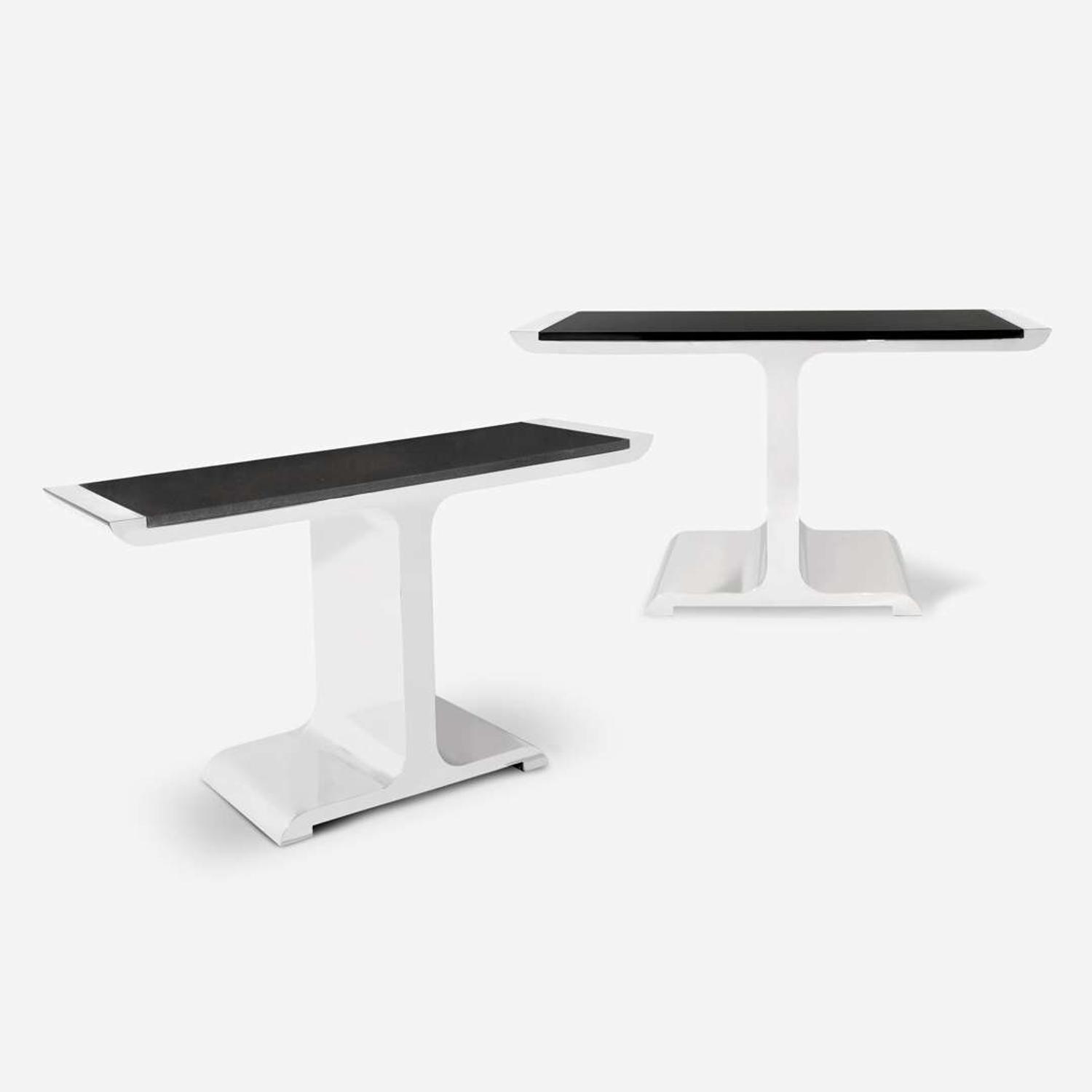 Stanley Jay Friedman for Brueton A Pair of "Eagle" Console Tables, circa 1980