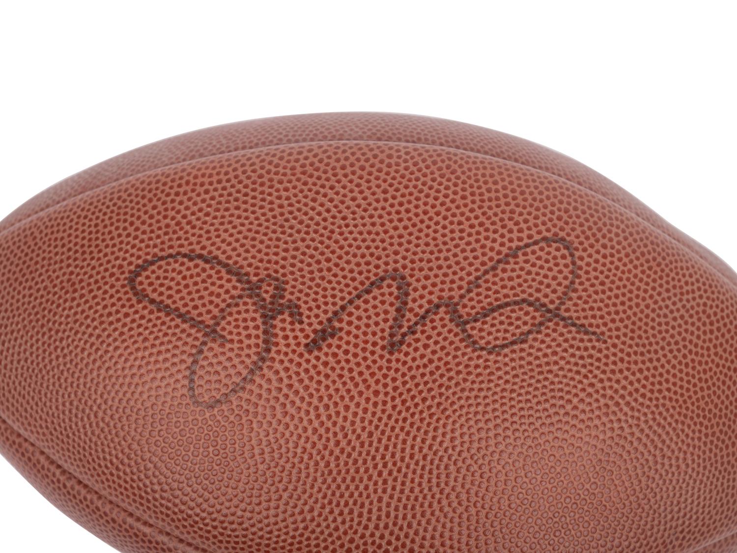 A Joe Montana Signed Autograph Football (Beckett Authentication Services BAS Certified and Upper Deck Authenticated),