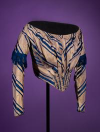 Two Silk Bodices with One Matching Capelet, 1840-60