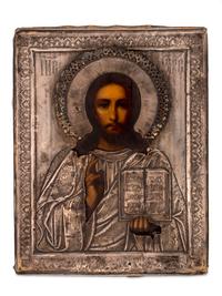 A Russian Icon of Christ Pantocrator — ST. PETERSBERG, SECOND HALF 19TH CENTURY