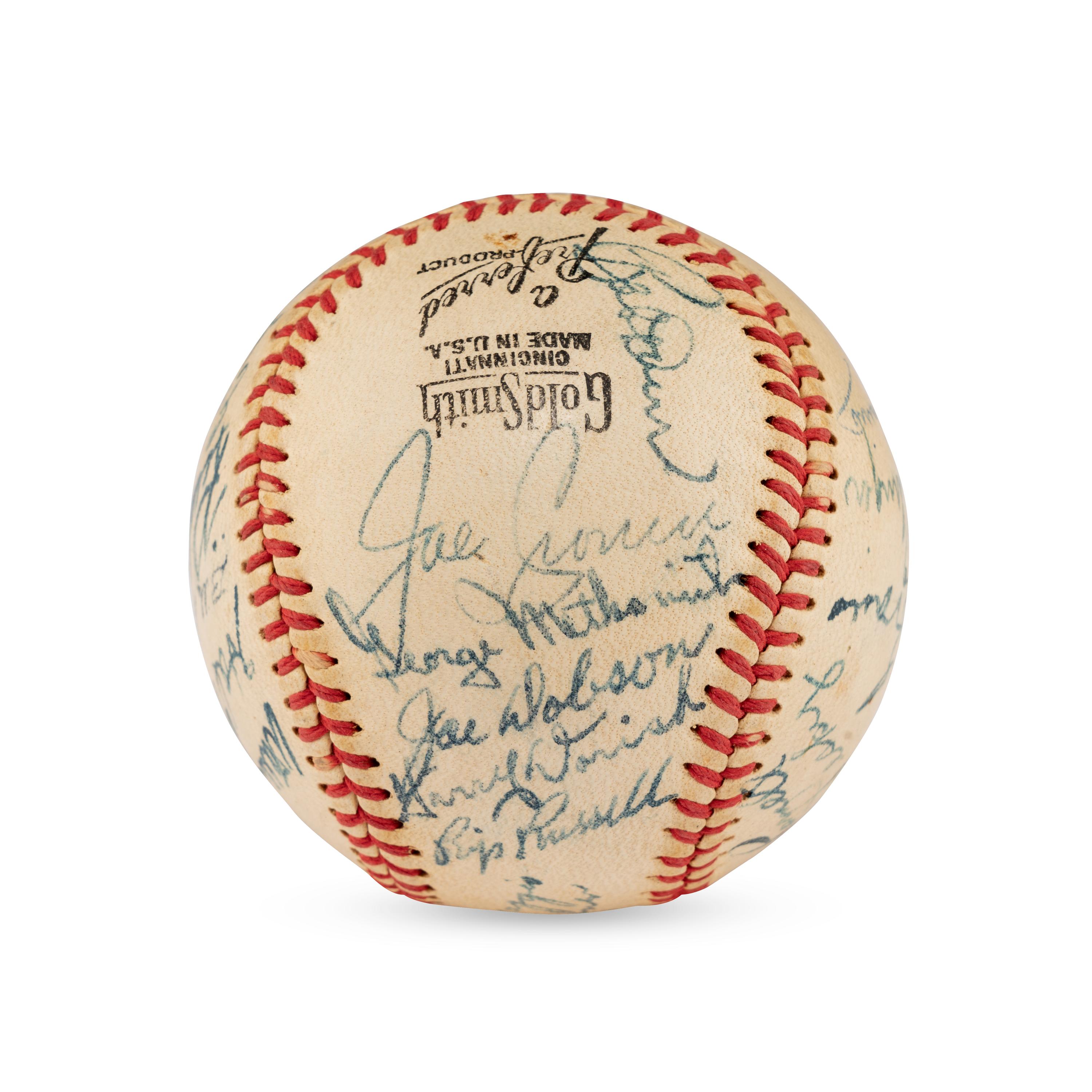 A 1947 Boston Red Sox Team Signed Autograph Baseball Featuring Ted Williams and Multiple Hall of Famers (PSA Letter of Authenticity),