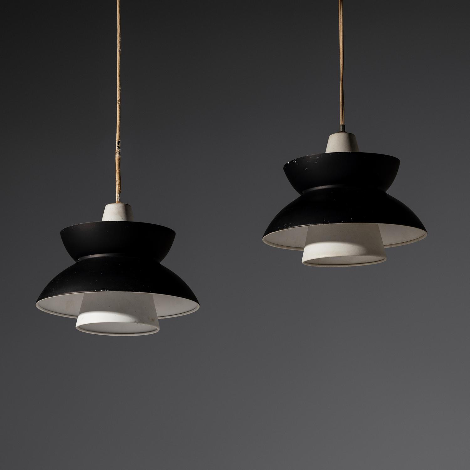 Pair of pendant lamps, model 16534, c. 1956 for Louis Poulsen, Denmark