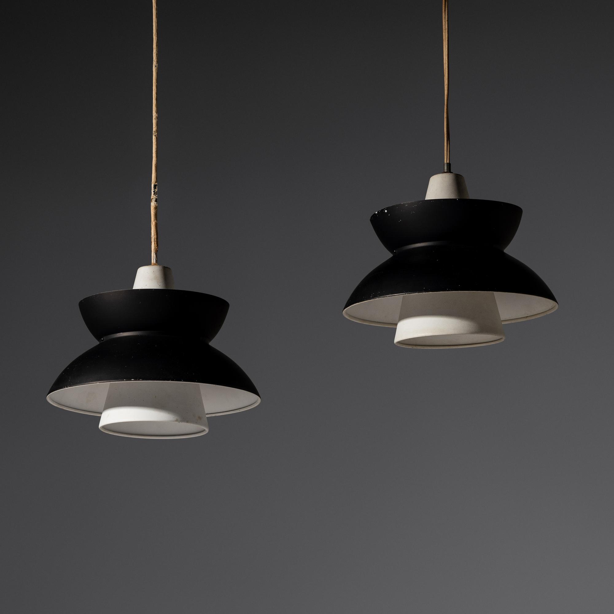 Pair of pendant lamps, model 16534, c. 1956 for Louis Poulsen, Denmark