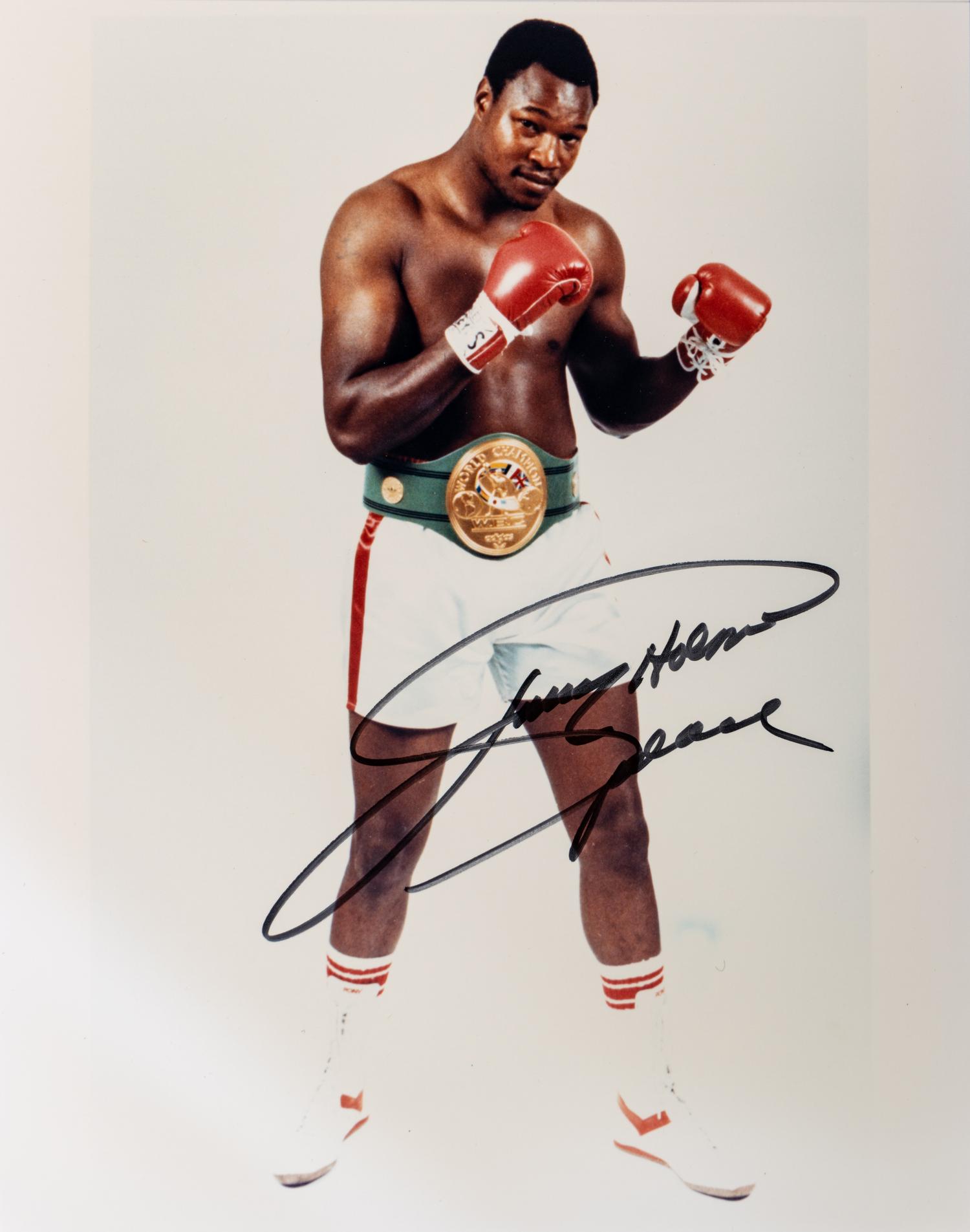 A Group of 14 Heavyweight Boxing Champion Signed Autograph Photos Including Muhammad Ali,
