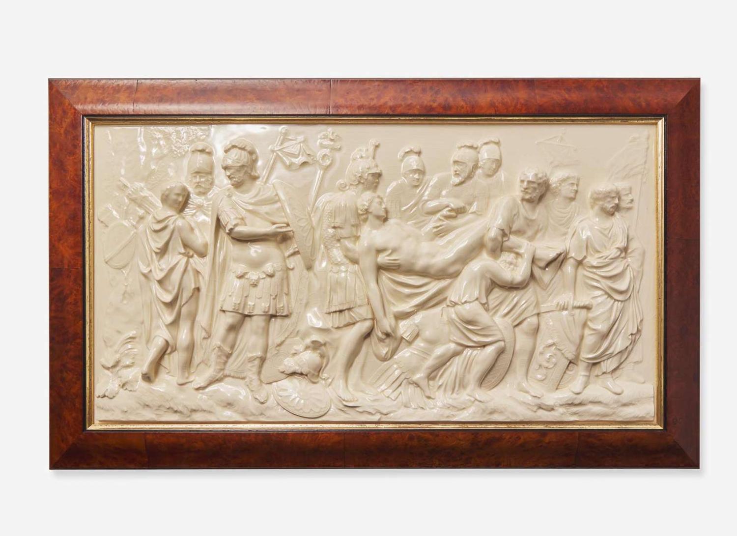 A Wedgwood Queensware "Death of a Roman Warrior" Plaque, UK, 1996
